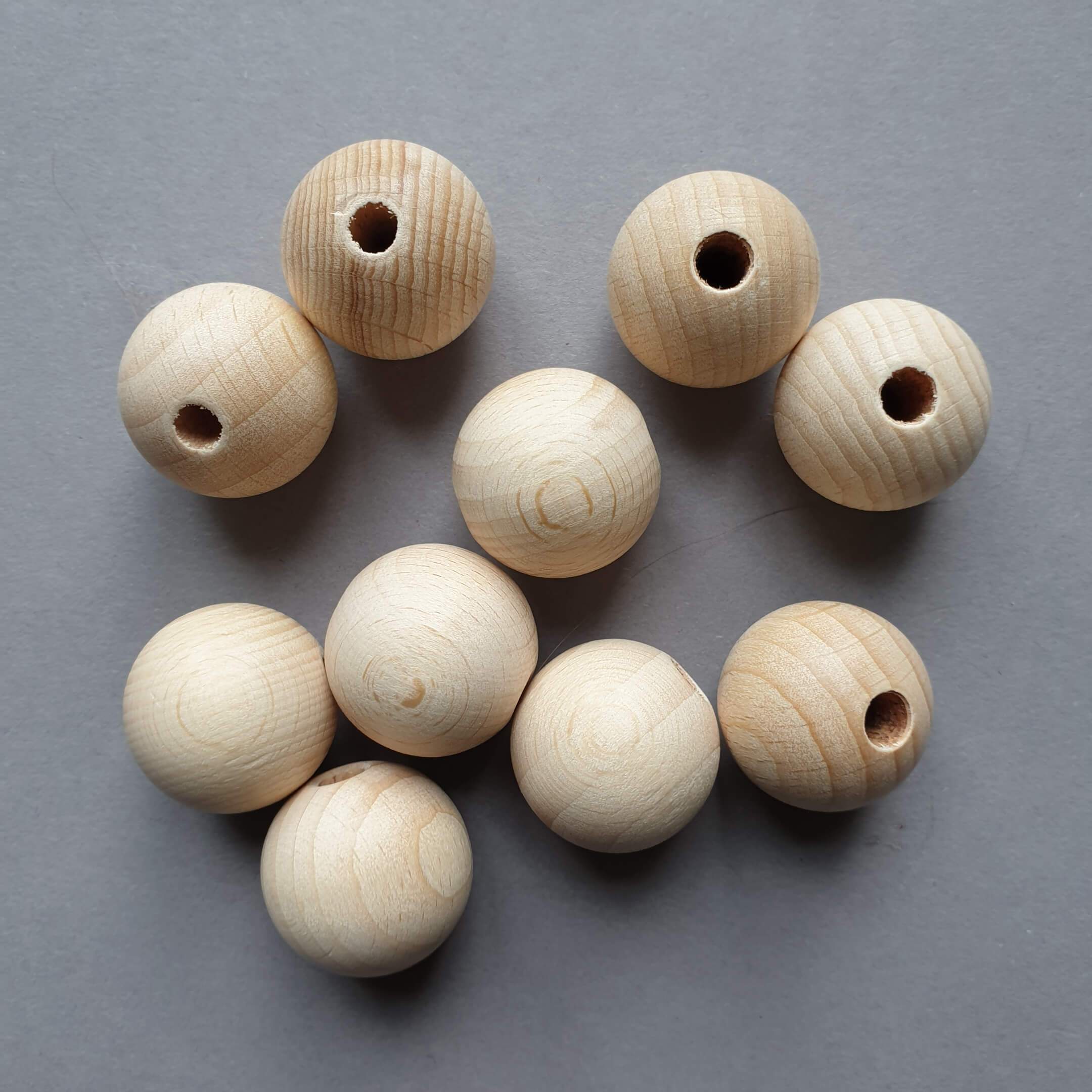 Bohrung 5mm -Rohholzkugeln25mm - Gokrea.com