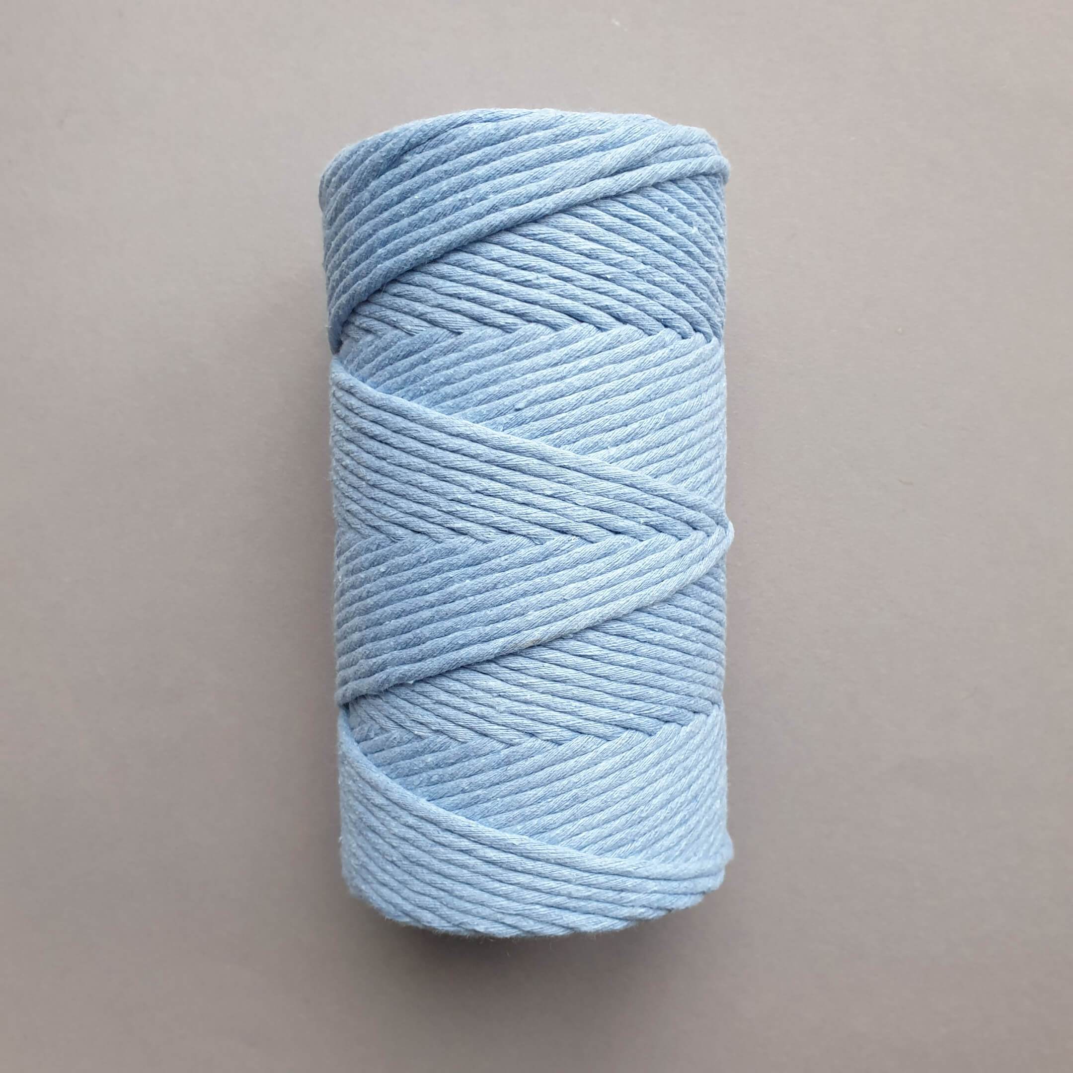 Macrame Kordel -Luxe130m3mmHimmelblau - Gokrea.com