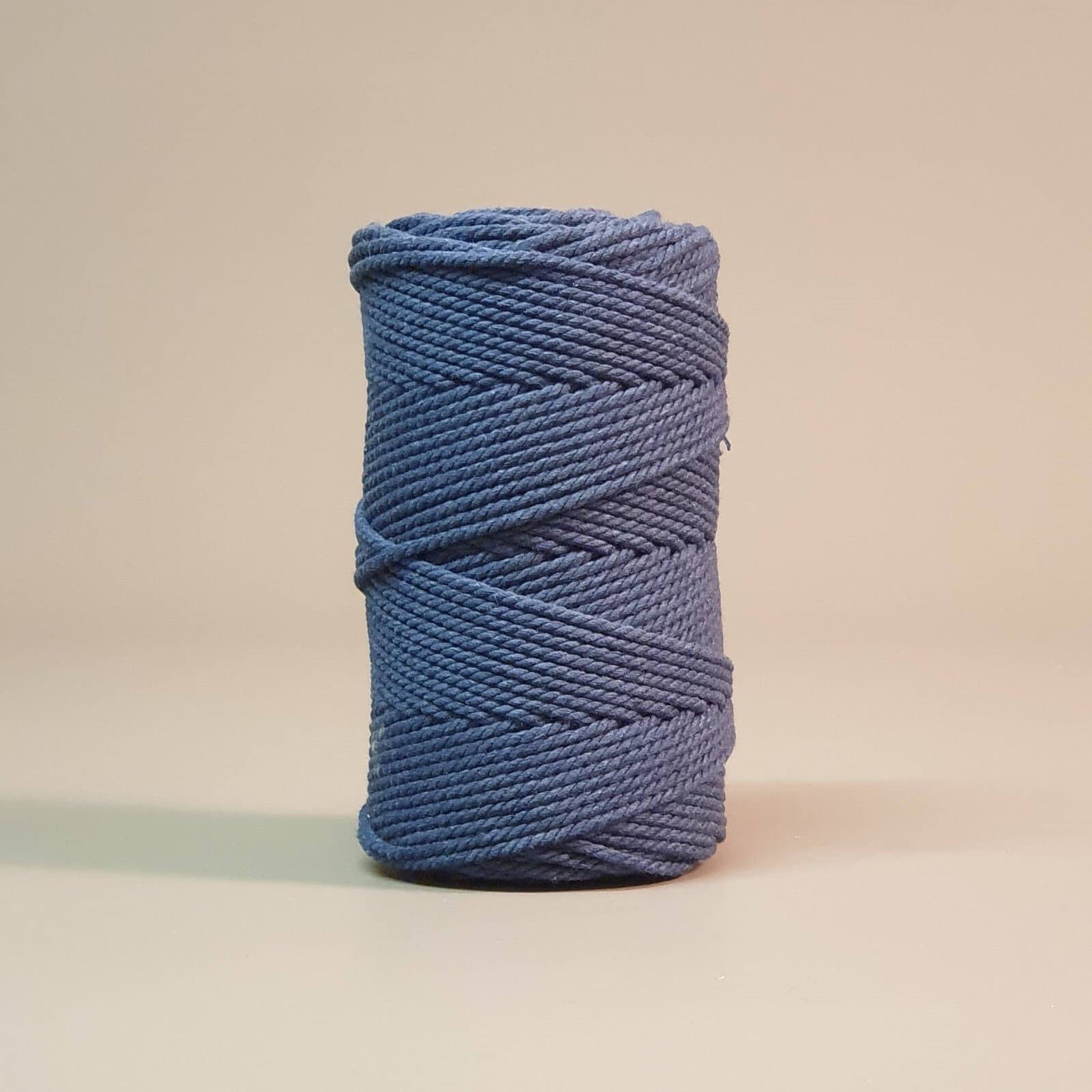 Macrame Kordel gezwirnt -GK3ply3mmJeansblau - Gokrea.com