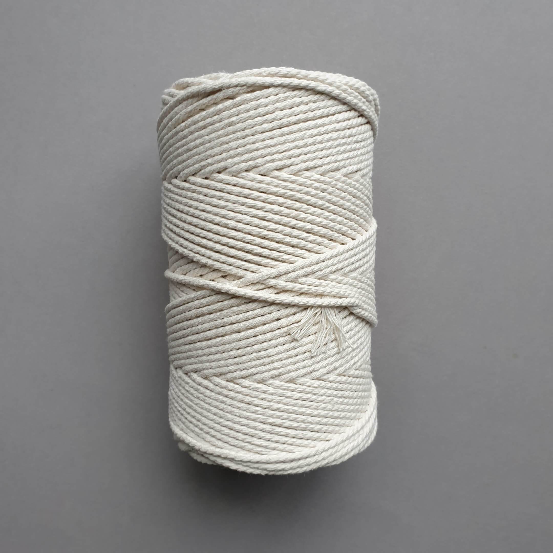 Macrame Kordel gezwirnt -GK3ply3mmNatur - Gokrea.com