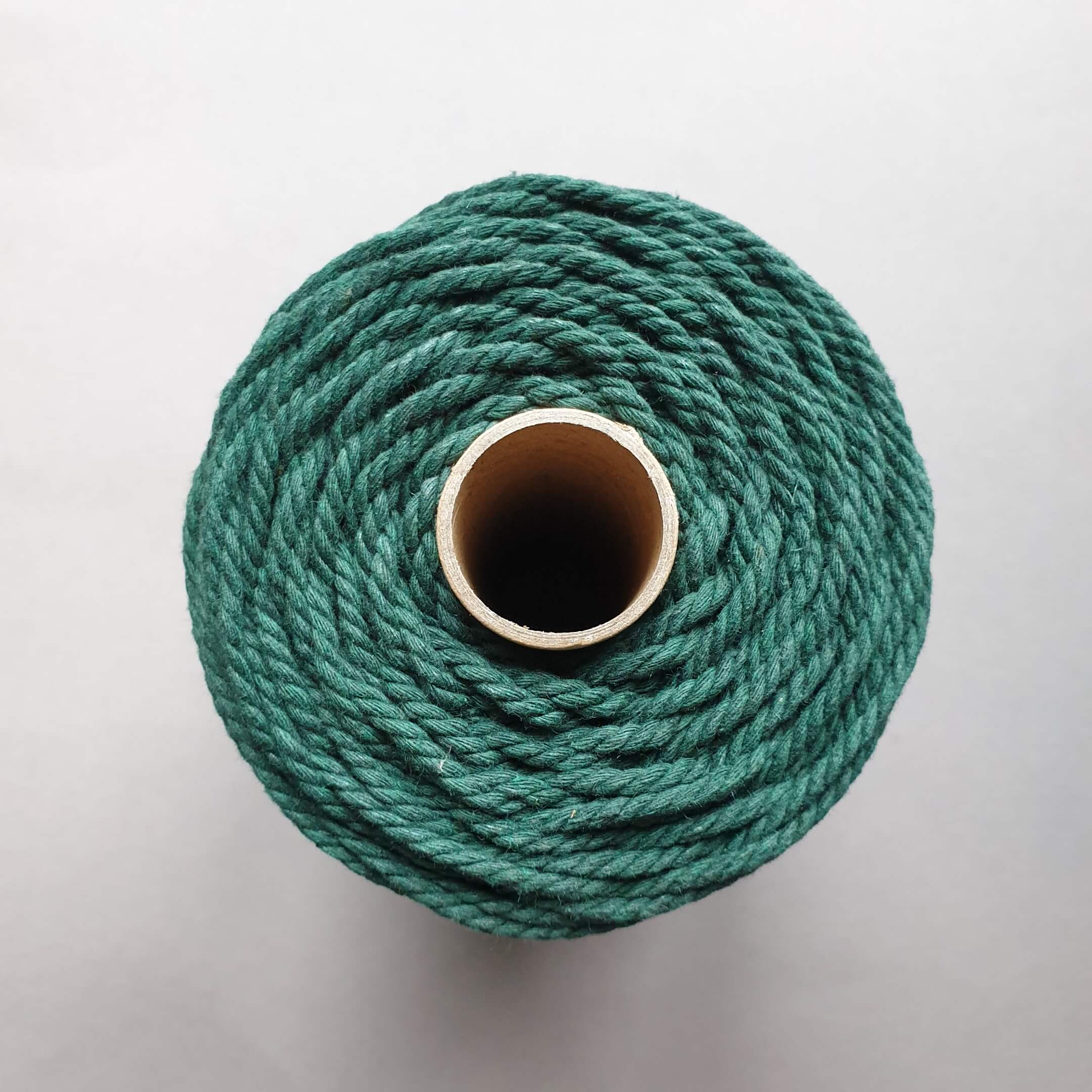 Macrame Kordel gezwirnt -GK3ply3mmWaldgruen - Gokrea.com