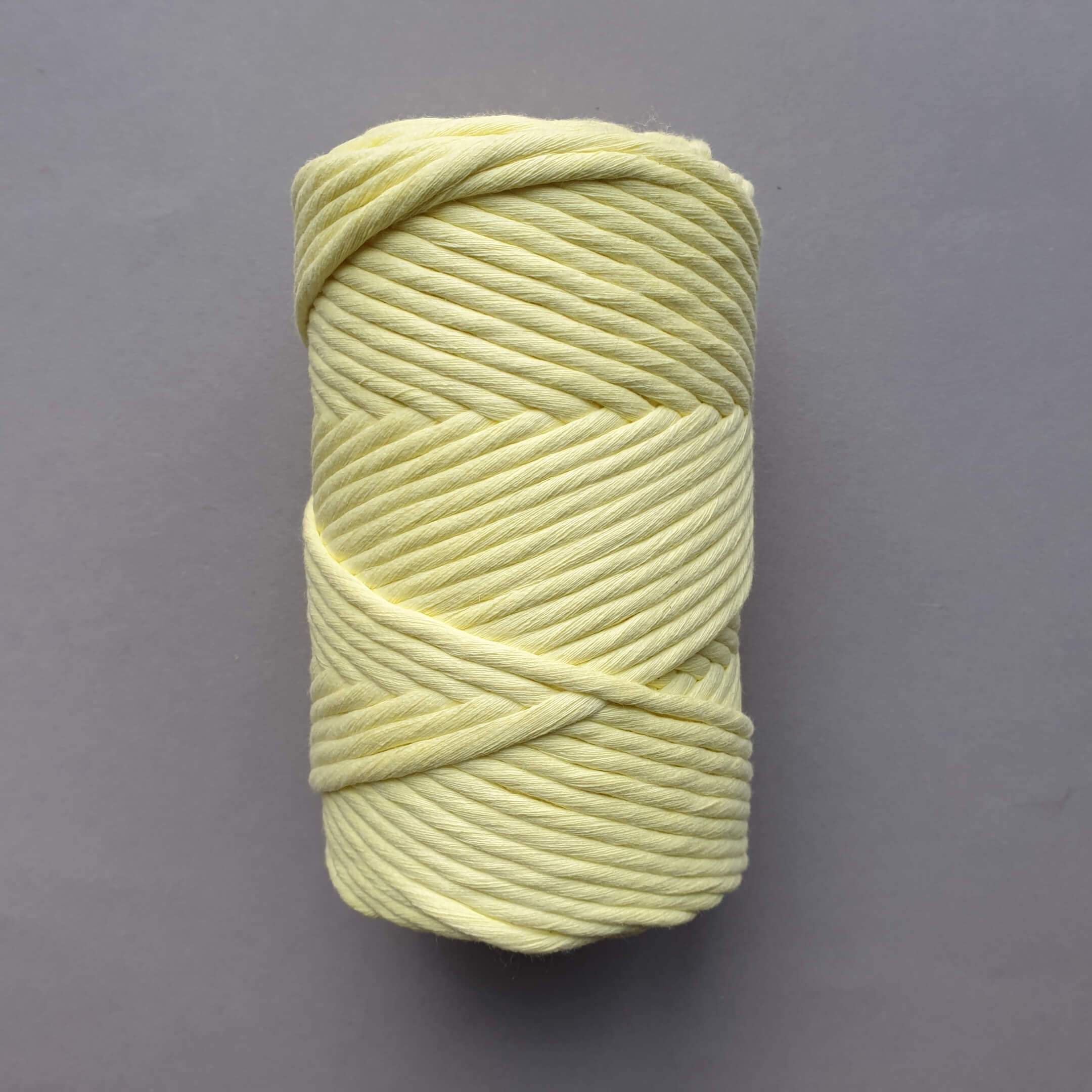 Macrame Kordel -PreUrd4mmPastellgelb - Gokrea.com