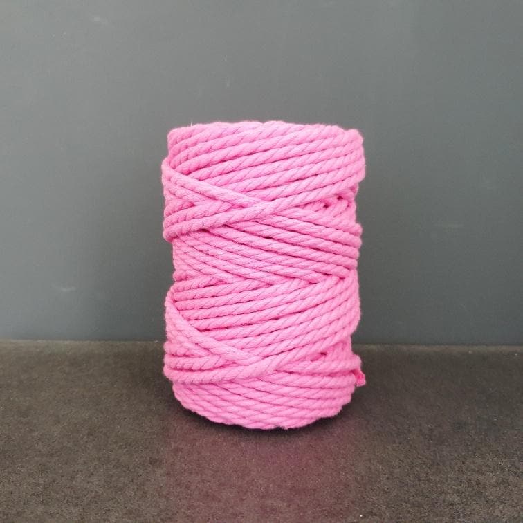 Macrame Kordel gezwirnt -CSMEC6mmPink - Gokrea.com