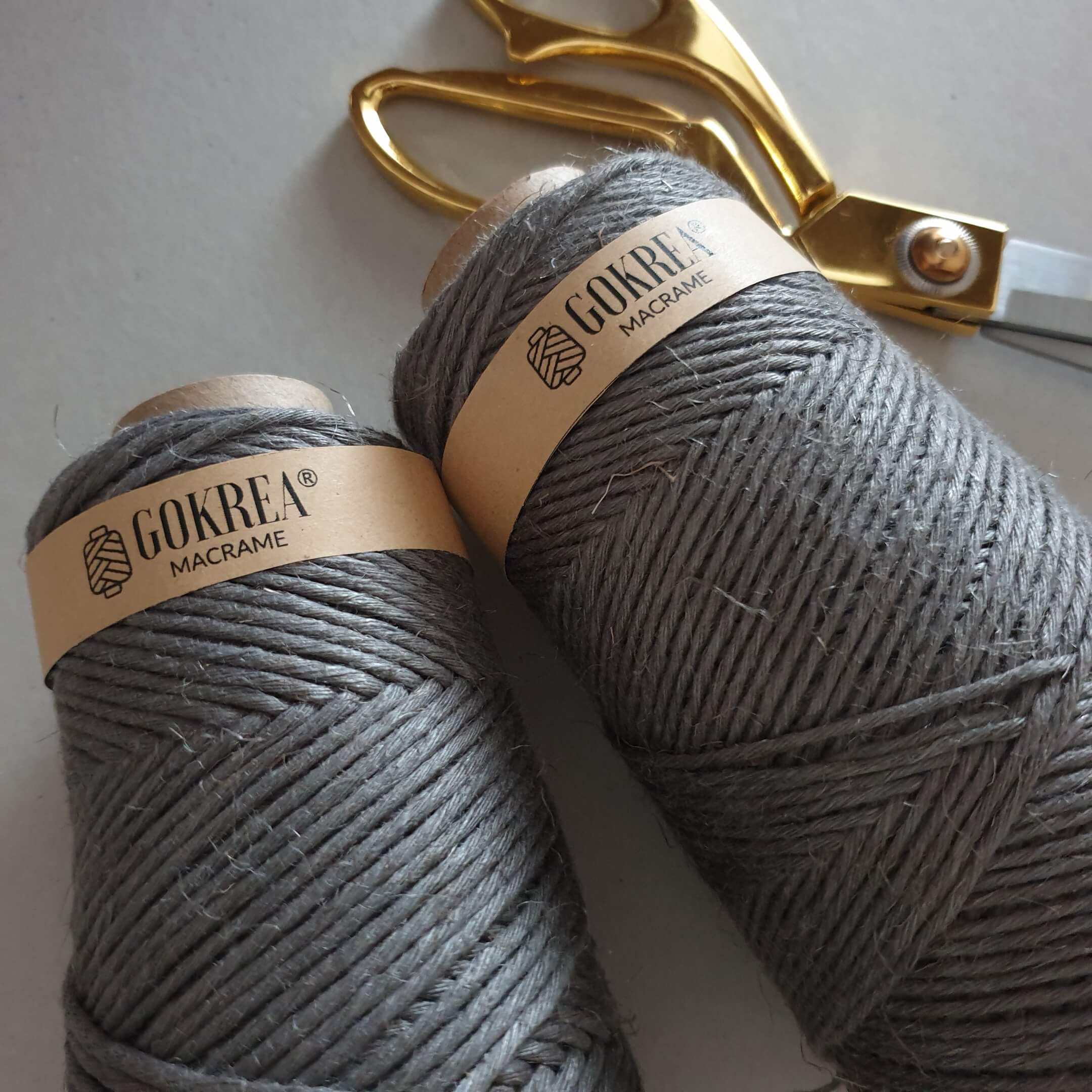 Rustic Leinen Gefärbt - Grau - 2,75mm - 200gr - 80m -RusLinen80mGrau - Gokrea.com